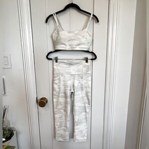 White Camo Workout Set